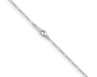 2.4mm Platinum PT950 Diamond Cut Long Short Cable Chain Necklace 16" 18" 20" 24"