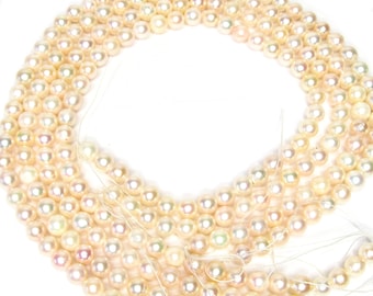 Perle D'acqua Dolce Di Patate Bianche AA Da 8-8,5 Mm, CR8-3A-9 - Italia - Foto 4