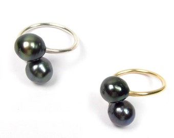 Bague Argent Perle Noire De Tahiti Naturelle 12,8 Mm - ROSEMIMOSA Neuve Avec étiquettes