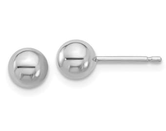 1 Pair Platinum PT950 6mm Ball Stud Earrings