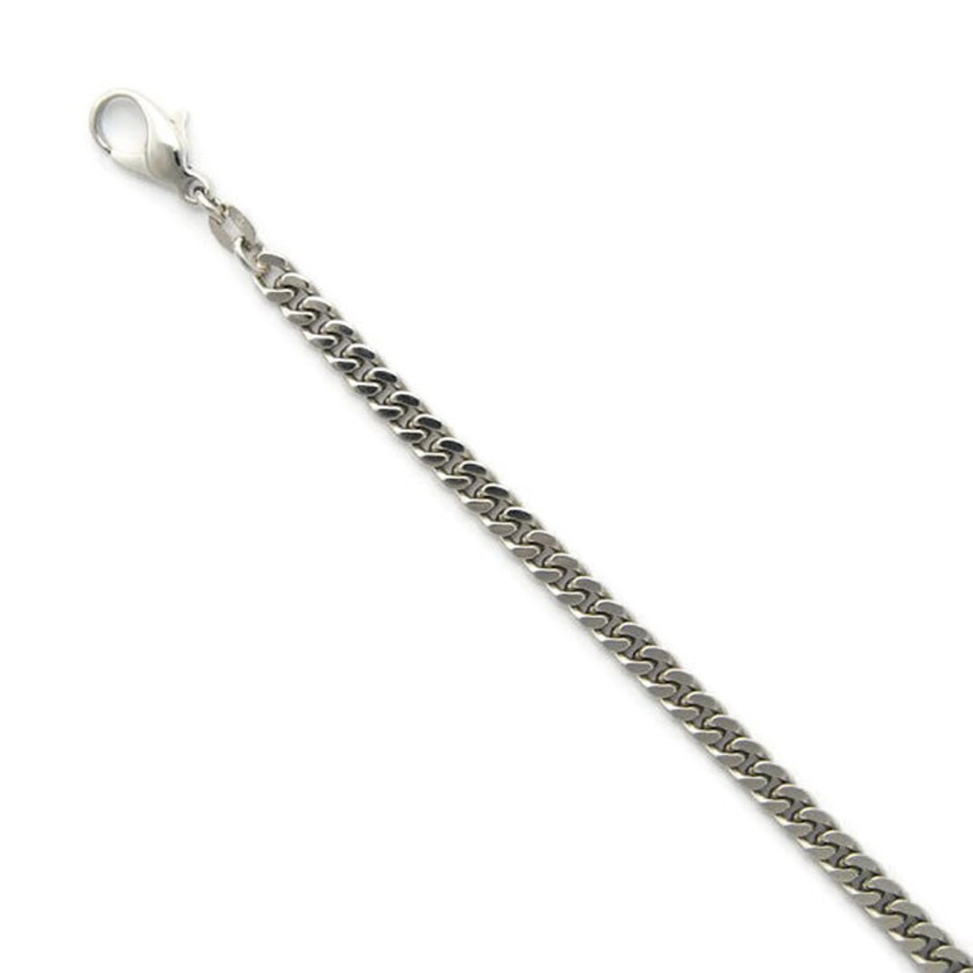 4.0 mm プラチナ PT950 ダイヤモンドカット カーブチェーンネックレス