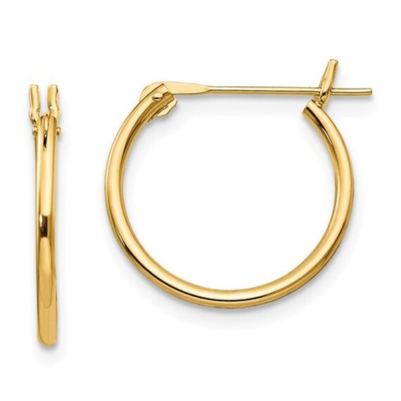 Orecchini A Cerchio In Oro Giallo 14K Lucido – Gioielli Decadence Di Alta Qualità