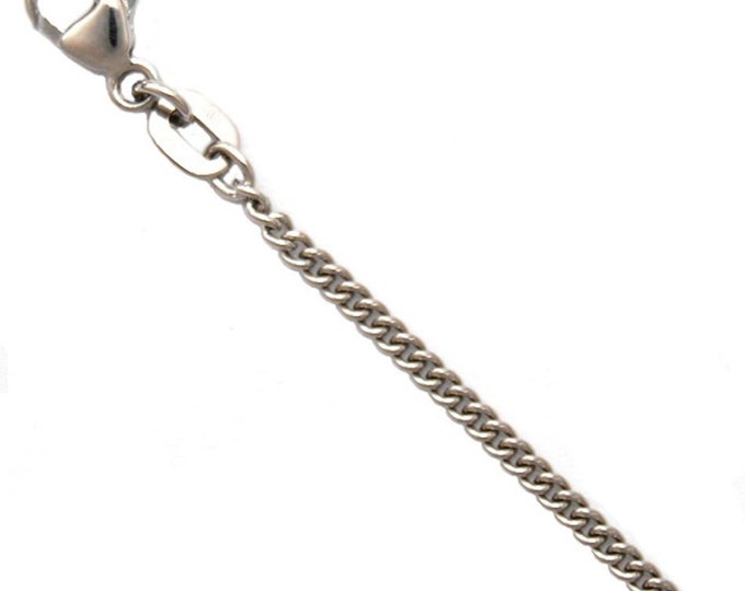 Featured listing image: 1.8mm Platinum Round Curb Chain PT950 18" 20" 24" or 30" German Made