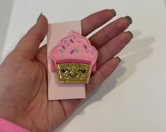 Cupcake hair clip