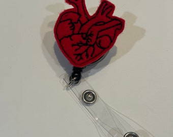 Anatomical heart badge reel
