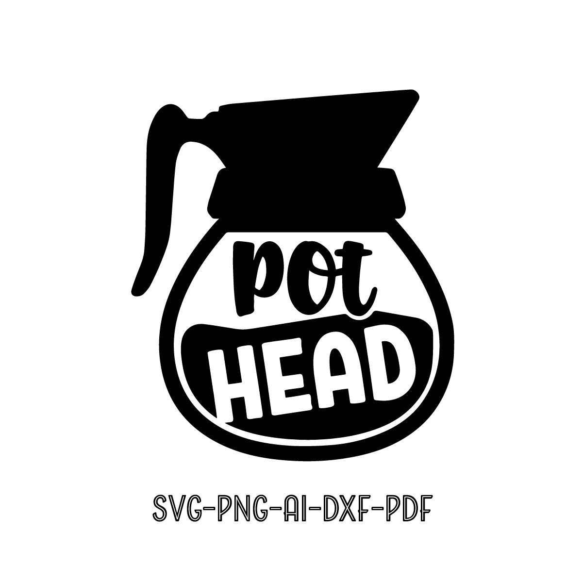 Coffee Pot Head SVG Cutting Files for Cricut Silhouette Etsy