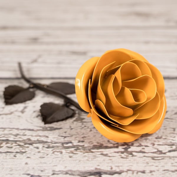 Personalized Gift Iron Yellow Metal Rose - Graduation Gift