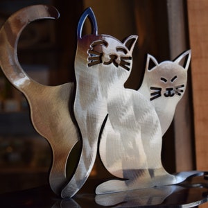 Personalized Gift Iron Cat Sculpture for Cat Memorial and Decoration image 2