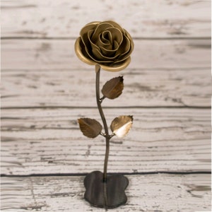 Personalized Gift Gold Metal Rose for 50th Anniversary - Etsy