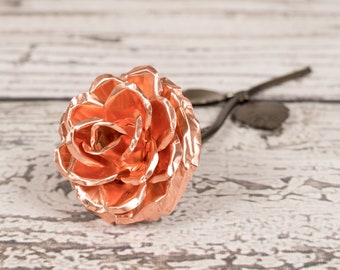 Copper Rose - 7th Anniversary Personalized Wedding Gift