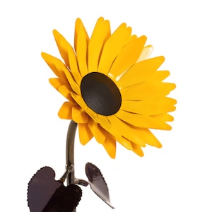 Personalized Gift Hand-Forged Wrought Iron Metal Sunflower