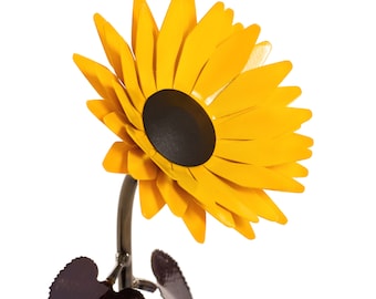 Personalized Gift Hand-Forged Wrought Iron Metal Sunflower