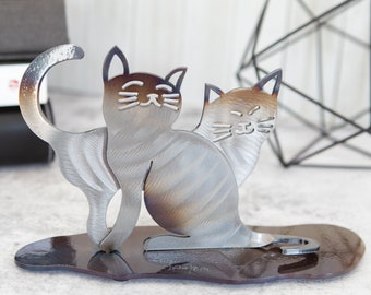 Personalized Gift- Iron Cat Sculpture for Cat Memorial and Decoration