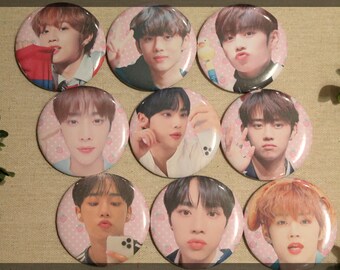 Sunwoo Large Button Set 9x (Linda Versión) - The Boyz Kim Sun Woo Badge Pin Tag Brooch Jewelry