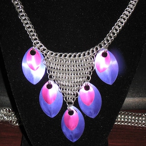 Scalemail and Chainmail Necklace & Earring Set (European 6 in 1 and Half Persian)