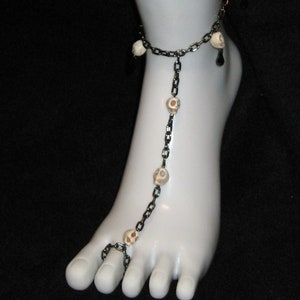 Skull & Austrian Crystal Barefoot Sandals