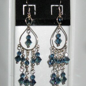 Montana Blue Austrian Crystal & Silver Earrings