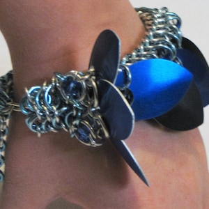 Mother of Dragons Chainmail and Scale Mail Dragon Cuff Bracelet Etsy Canada