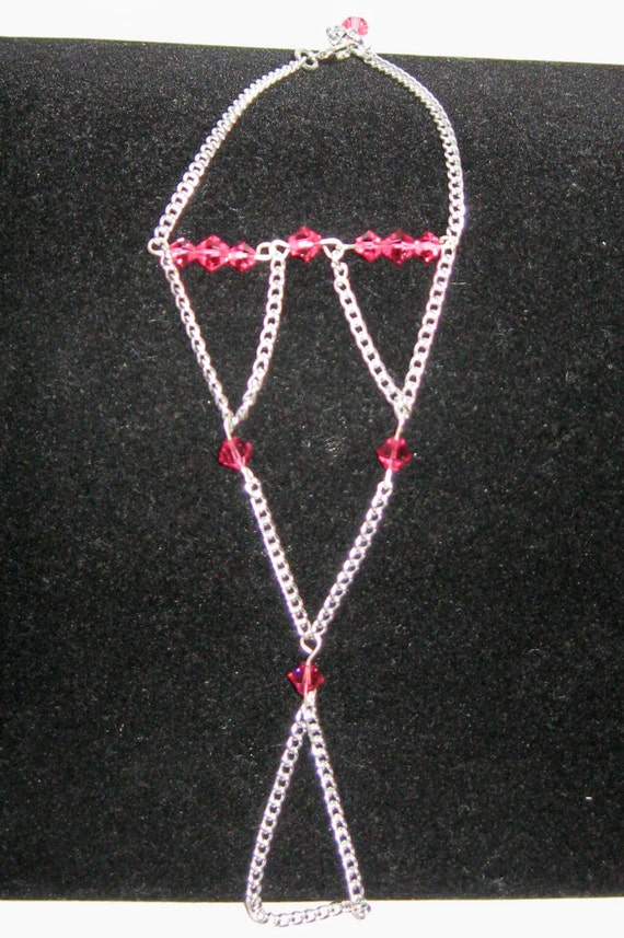 Bracciale Guanto Schiavo Con Cristallo E Strass Austriaco – Classy Con Anello, Per Sposa B1376