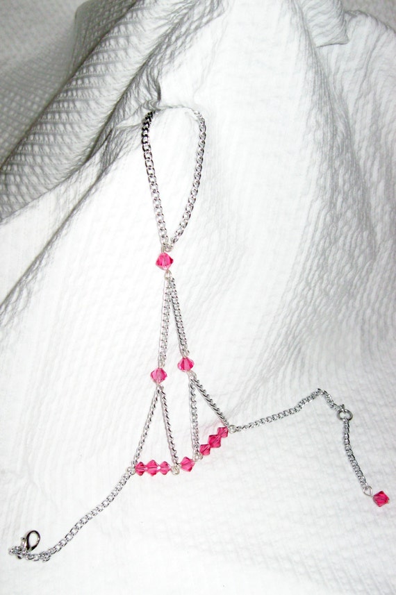 Bracciale Guanto Schiavo Con Cristallo E Strass Austriaco – Classy Con Anello, Per Sposa B1376
