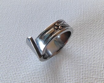 Ring - stainless steel - cutlery - floral