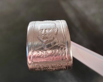 Ring - stainless steel - cutlery jewelry - Field Marshal von Hindenburg - unisex