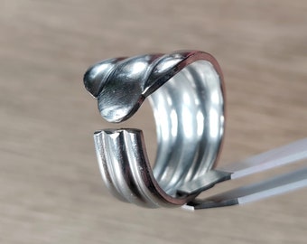 Ring - stainless steel - cutlery jewelry - timeless - unisex