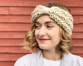 Chunky Knit Headband, Knitted Earwarmers, Custom Colors, Women's Accessory, Gift for Her, Winter Accessory, Gift for Teen