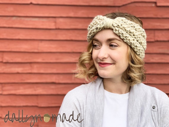 Handmade Hand Crafted Knit headband/ear warmers Lambswool Hand Crafted Knitted Head Band, Head Babdeu,ear  main image 2