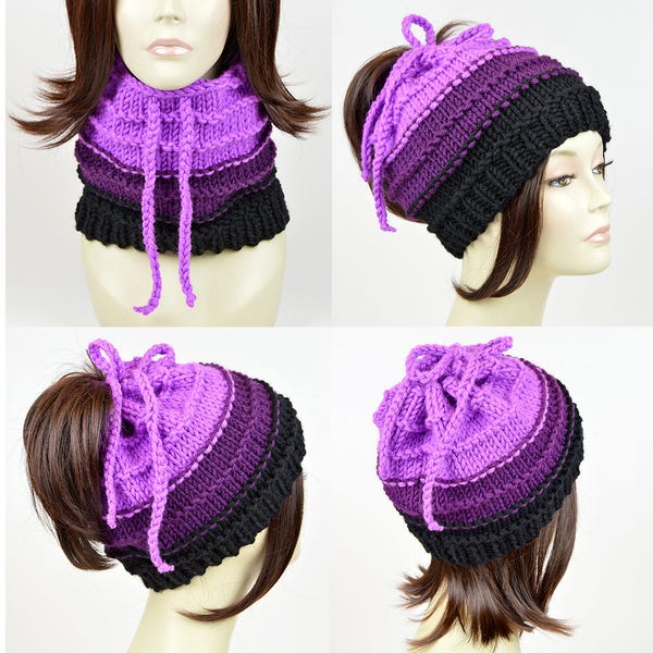 Ursula Hat Knitting Pattern // Sea Witch Hat Scarf Ursula Octopus Hat Pattern Tentacle Hat Beanie Tentacle Beanie