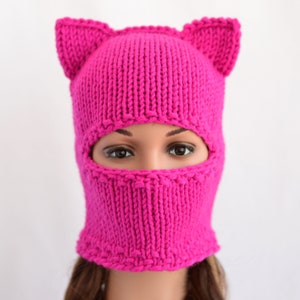 Cat Ear Balaclava Sheisty Cat Ski Mask Pink Cat Balaclava Sheisty Cat Ear Mask Cat Ear Beanie Cat Hood with Ears Shiesty Hat Shiesty Beanie