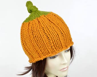 Jack O Lantern Hat Pattern // Halloween Hat Pattern Halloween Clothing Pumpkin Beanie Halloween Costume Womens Hat Bonnet Femme Knit Pattern