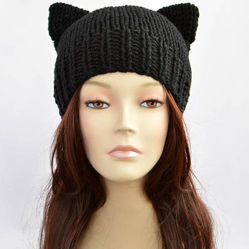 Knit Hat Pattern // Cat Hat Knitting Pattern Cat Ears Cat Etsy