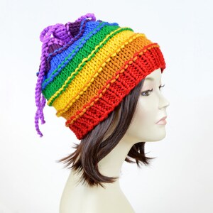 Rainbow Hat Pattern // Ponytail Hat Pattern Scarf Pattern - Etsy