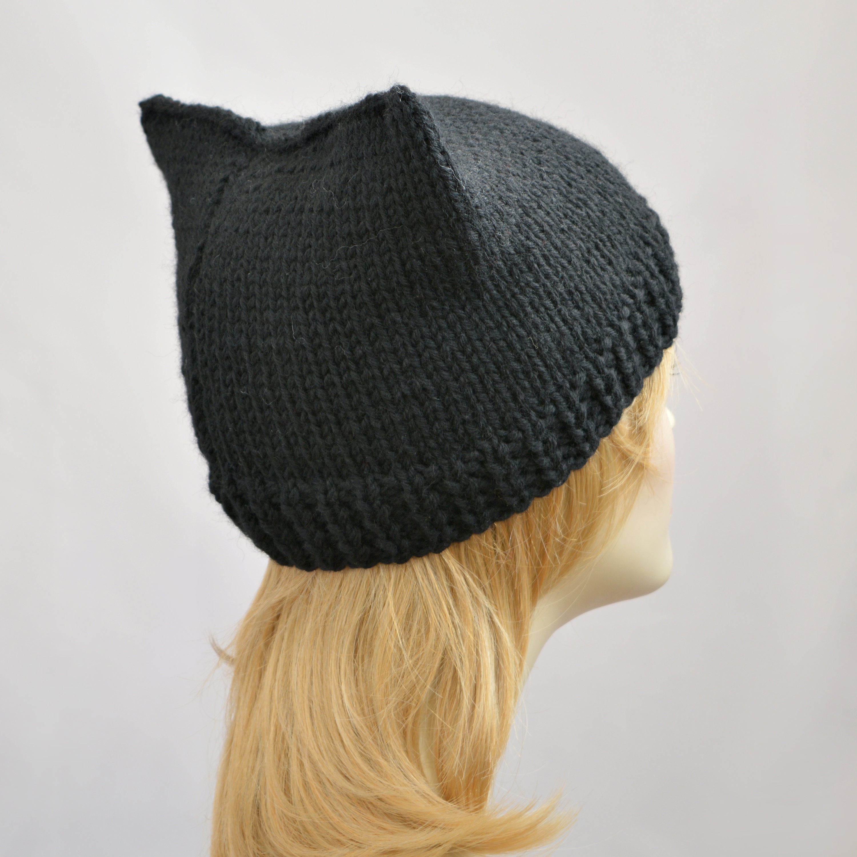 Cat Hat Womens Hat Cat Ear Beanie Cat Ears Bonnet Femme Bonnet Chat Ear Hat  Strickmütze Katze Ears Beanie Knit Hat Mütze Katze Knit Beanie 
