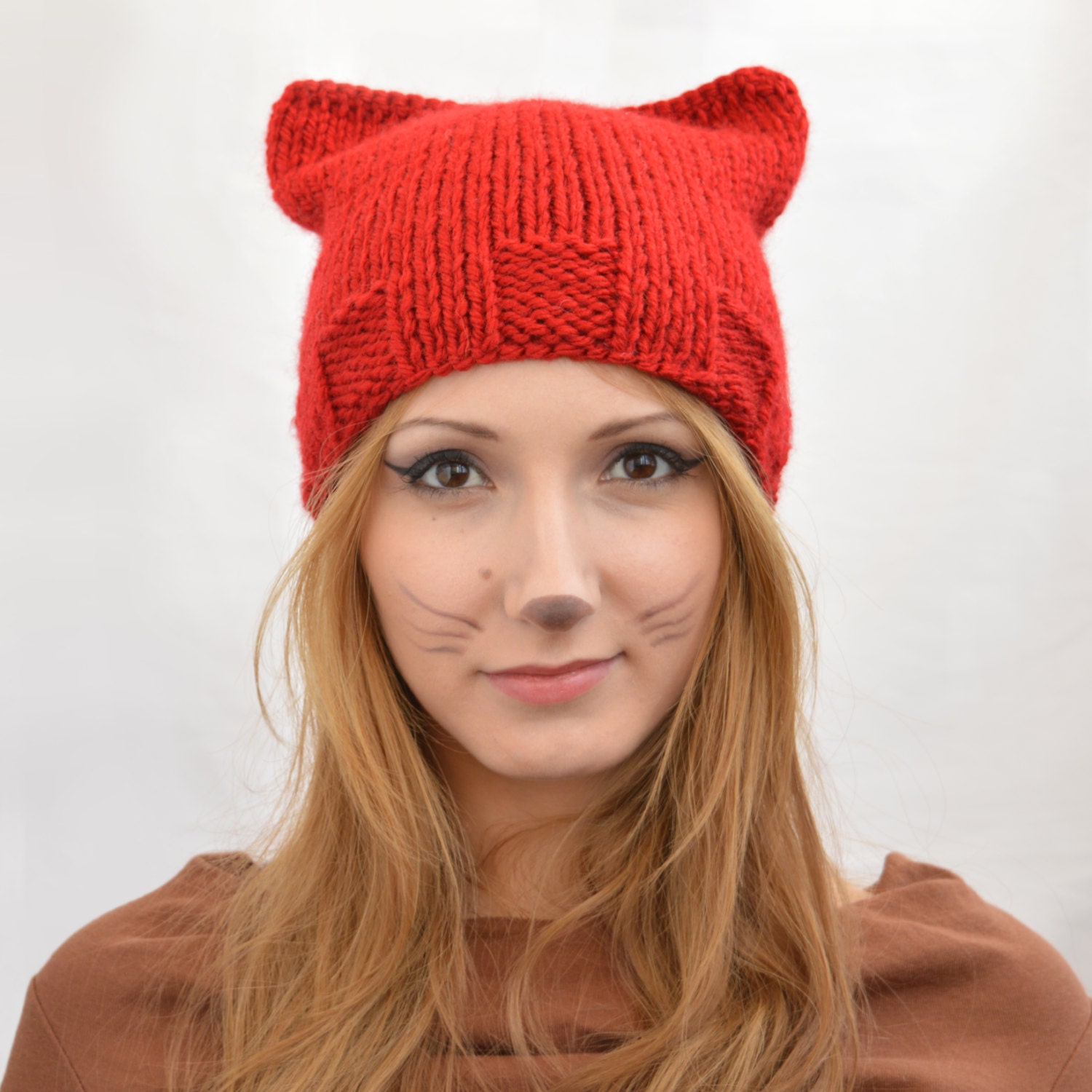 Hat Cat Hat Square Knit Cat Ear Hat Beanie Cat Beanie Hat Womens Cat Hat - Etsy Hat Cat Hat Square Knit Cat Ear Hat Beanie Cat Beanie Hat Womens Cat Hat - Etsy