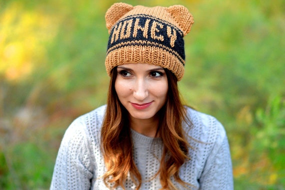 helikopter Busk Præstation Custom Beanie With Bear Ears Name Beanie Personalized Beanie - Etsy