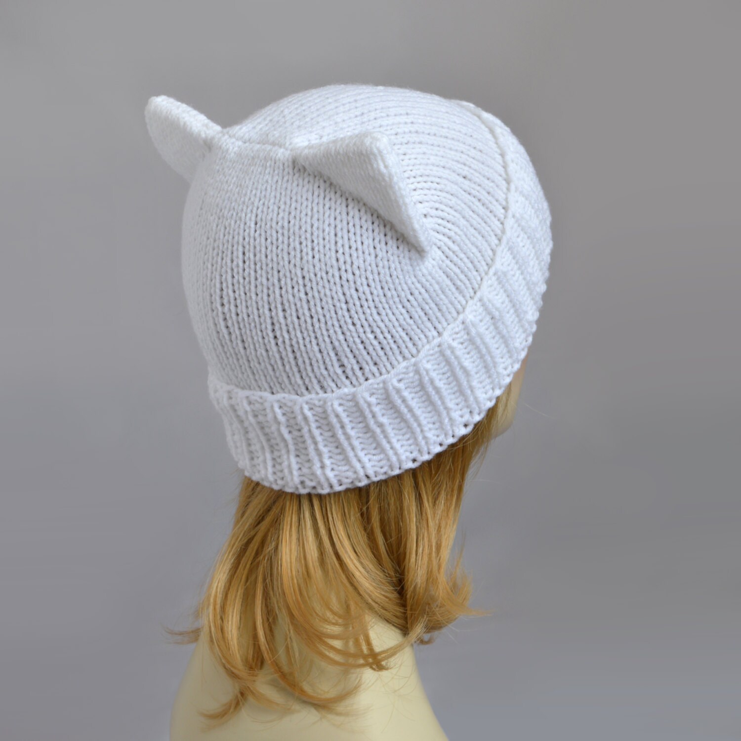 帽子 andwang Fluffy cat knit hat Fluffy cat knit hat