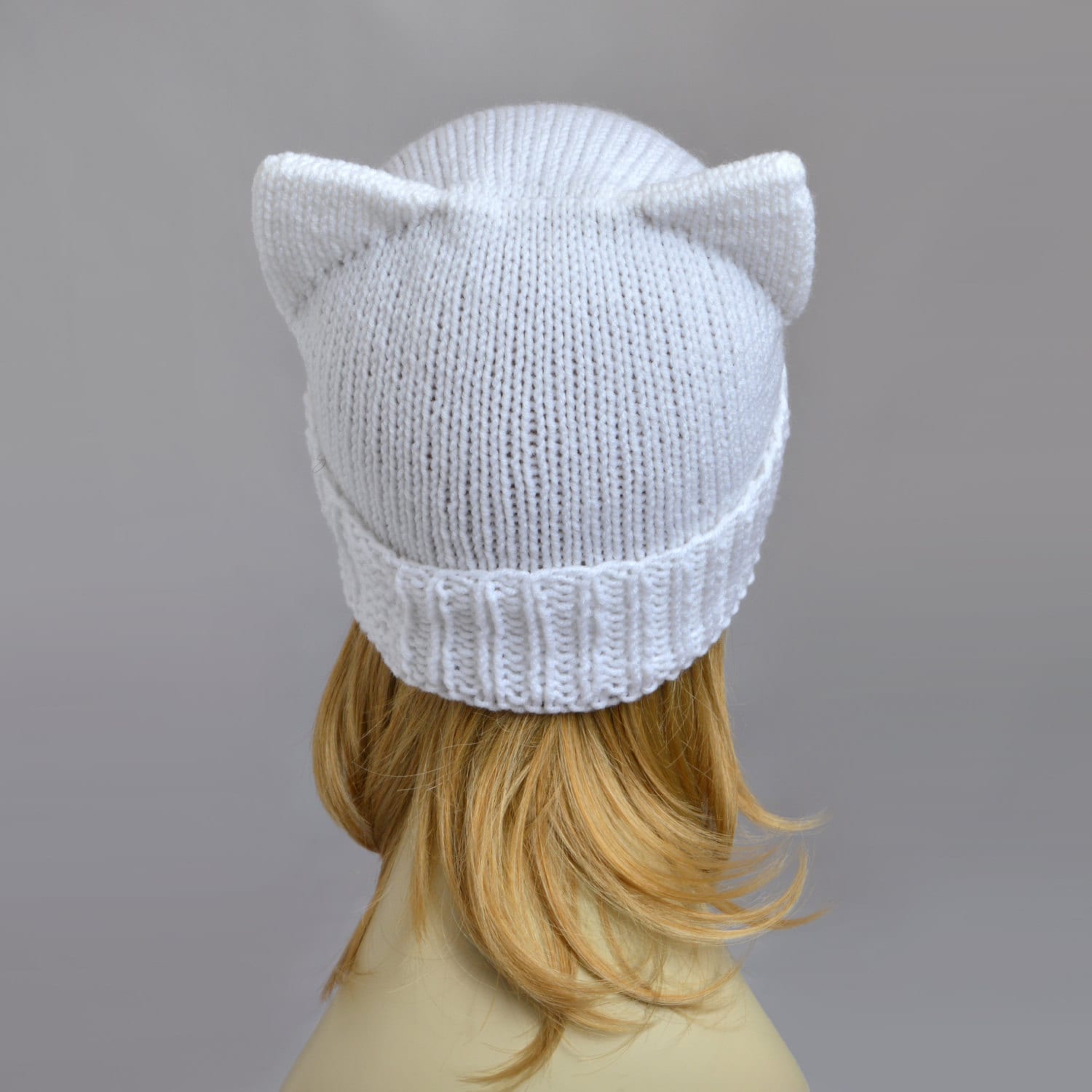 帽子 andwang Fluffy cat knit hat Fluffy cat knit hat