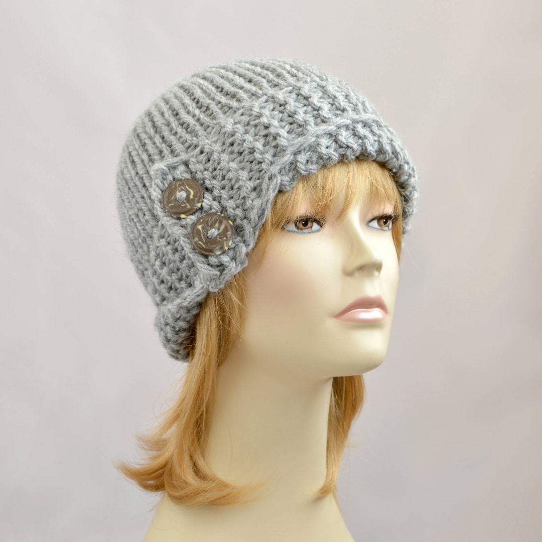 Hat Knitting Pattern // Knit Hat Pattern Womens Knit Hat Etsy