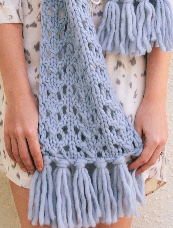 beginner lace scarf knitting pattern
