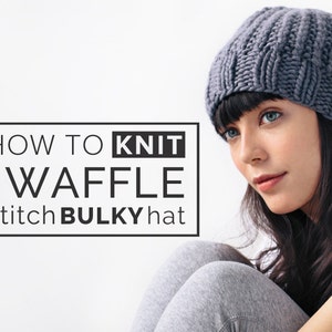 Knitting Pattern: Chunky Slouchy Hat for Women, Men and Kids, Unisex Chunky Beanie, Slouchy Beanie Pattern, Easy Slouchy Beanie Pattern