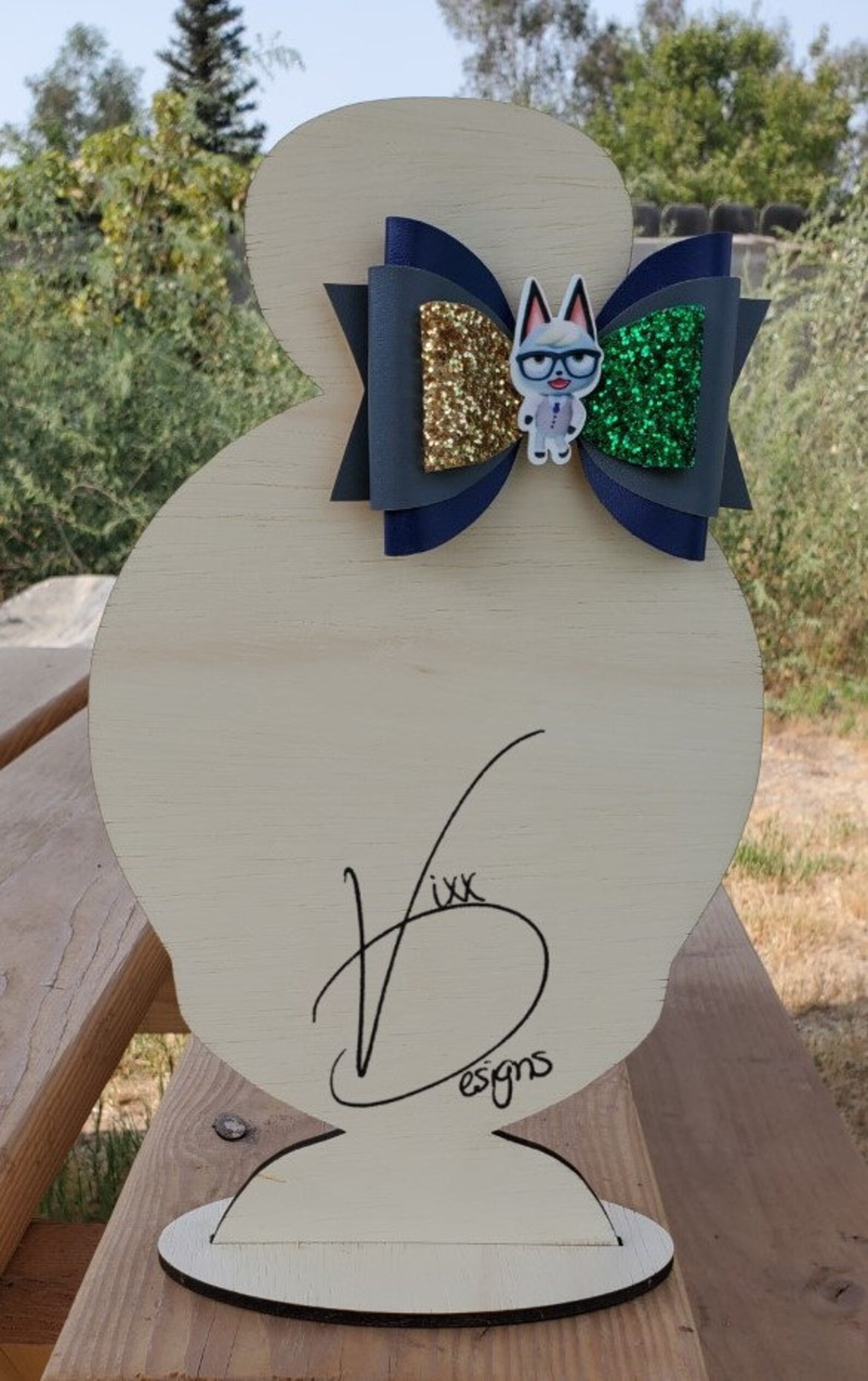 Raymond Faux Leather Hair Bow. ACNH Animal Crossing Inspired Etsy