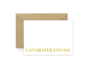 Congratulations Real Gold Foil Card