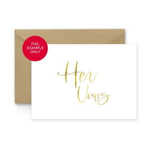 Vow Bridal Cards Bride Groom His Her Vows