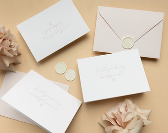 Bridesmaid / Maid of Honour Proposal Letterpress Cards