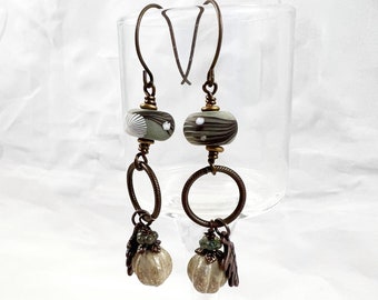 Earrings, Autumn Equinox, White