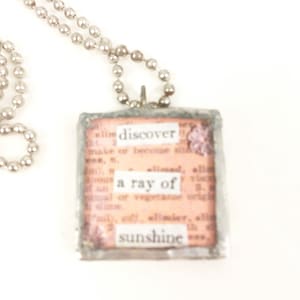 Necklace, Soldered Pendant, Discover a Ray of Sunshine