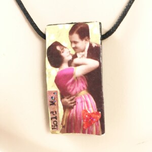 Necklace, Domino, Collage, Hold Me