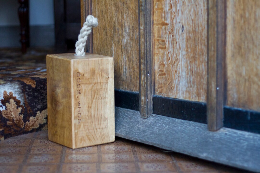 The Fine Wooden Article Solid Oak and Rope Personalised Engraved Door